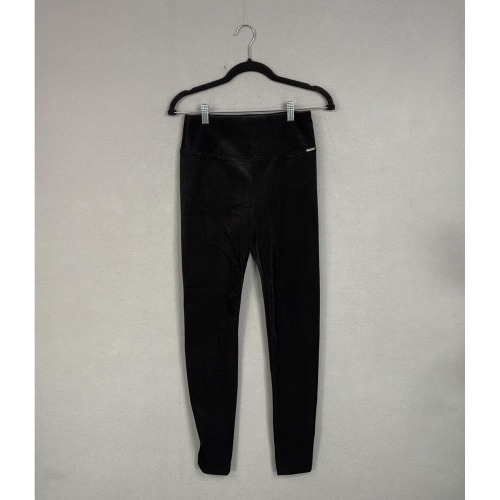 Tahari Leggings Womens XS Black Corduroy High Rise Ankle Stretch Pull On Pants
